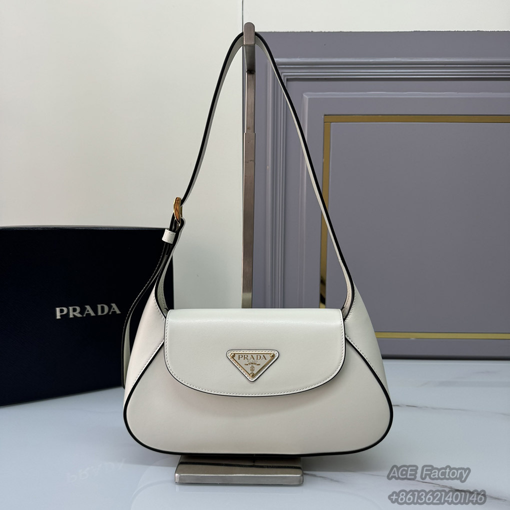 Prada New Shoulder Bag Handle Underarm Nappa Leather 1BD358 Handbag Fashion Crossbody 9A Modern Mirror Quality Luxury Design 25cm