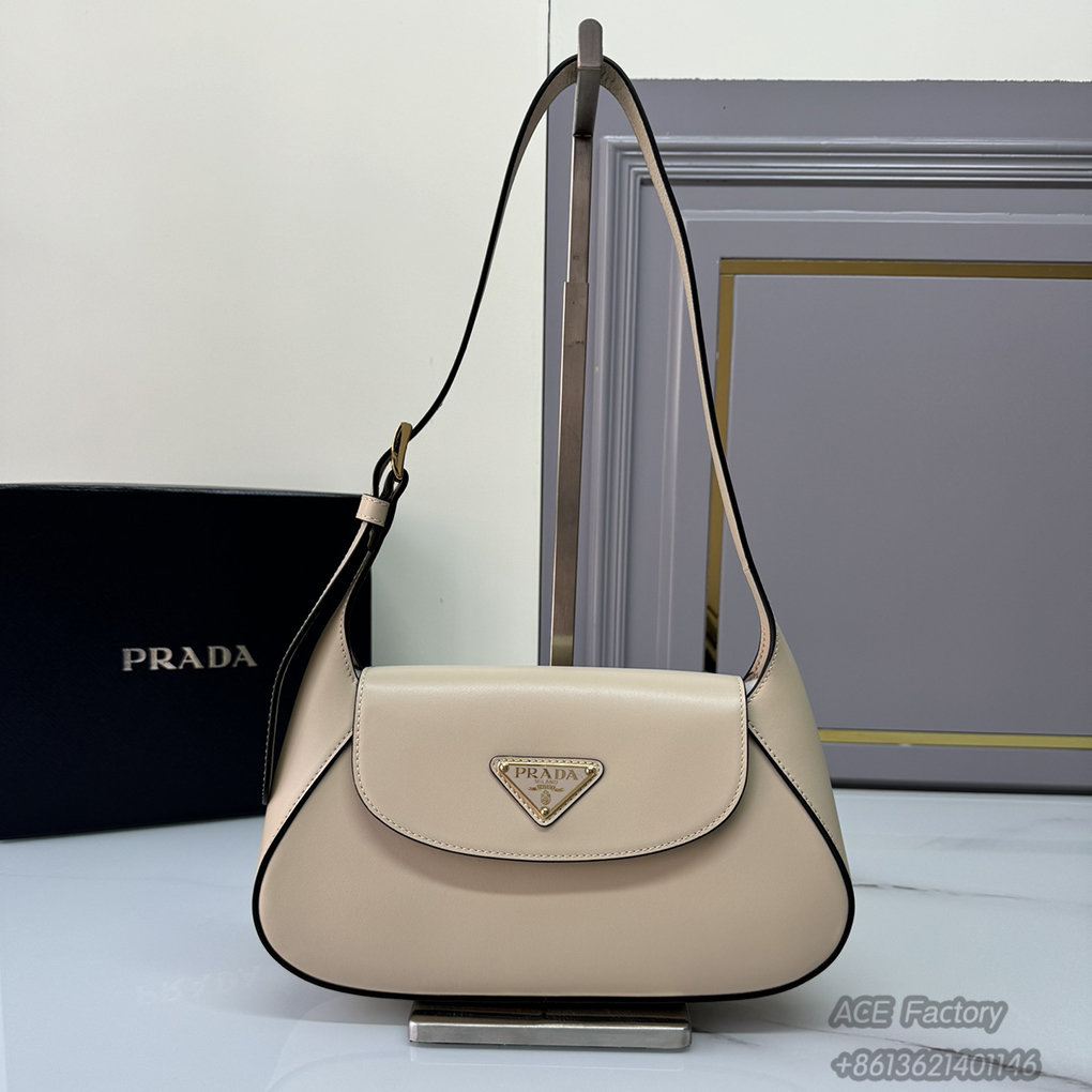 Prada New Shoulder Bag Handle Underarm Nappa Leather 1BD358 Handbag Fashion Crossbody 9A Modern Mirror Quality Luxury Design 25cm