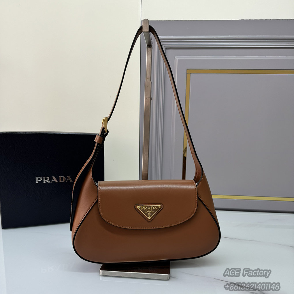 Prada New Shoulder Bag Handle Underarm Nappa Leather 1BD358 Handbag Fashion Crossbody 9A Modern Mirror Quality Luxury Design 25cm