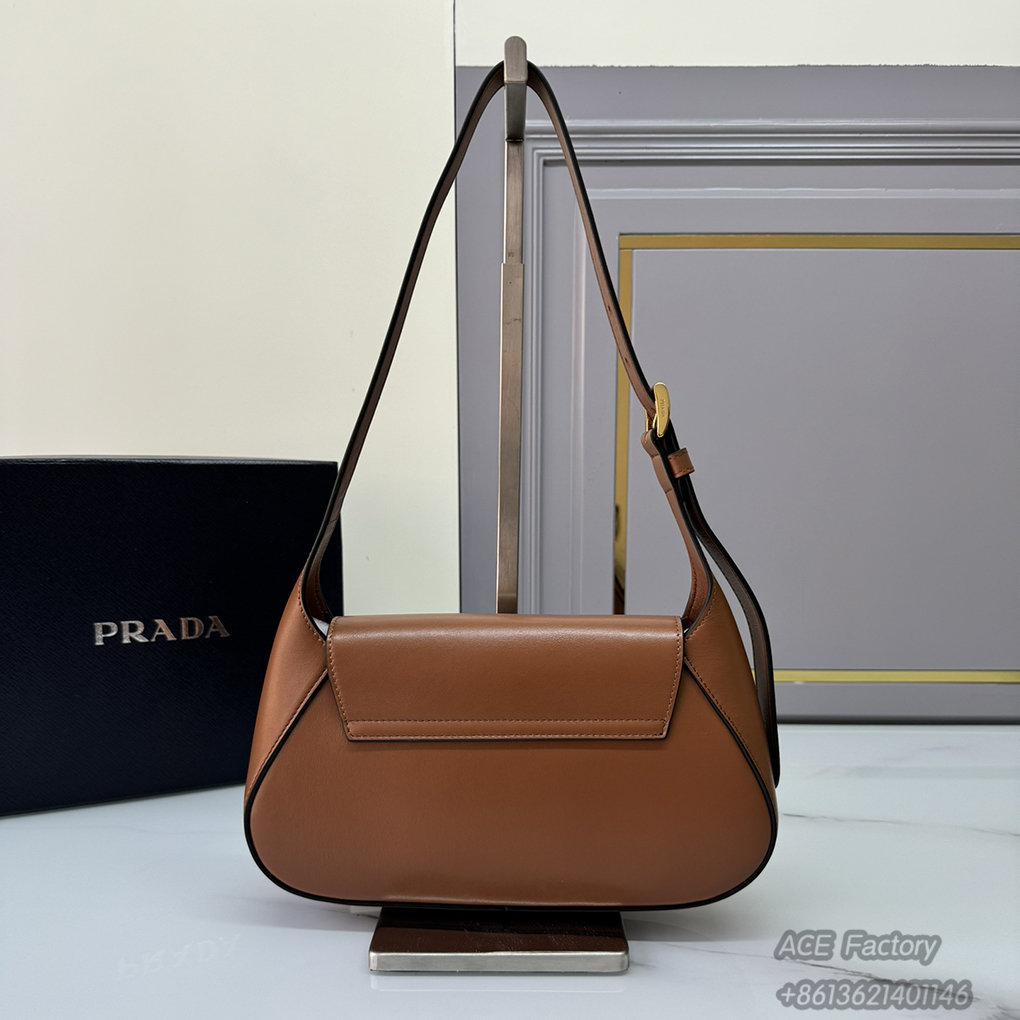 Prada New Shoulder Bag Handle Underarm Nappa Leather 1BD358 Handbag Fashion Crossbody 9A Modern Mirror Quality Luxury Design 25cm