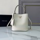 Prada Bucket Bag 1ba212 Saffiano Triangle Metal Logo Handbag Fashion Crossbody 9A Modern Mirror Quality Luxury Design 22cm