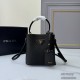 Parda Bucket Saffiano Crossgrain Leather Handbag Shoulder Crossbody 1BA217 Triangle Metal Logo Handbag Fashion 9A Mirror Quality Luxury Design 18cm