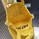 Parda Raffia Deconstructed Tote Bag Embroidery 1BG393 Crochet Triangle Metal Logo Handbag Fashion 9A Mirror Quality Luxury Design 36cm