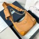 Parda Hobo Underarm Shoulder Bag 3 in 1 1BH204 Triangle Metal Logo Tote Bag Fashion 9A Mirror Quality Luxury Design 22cm