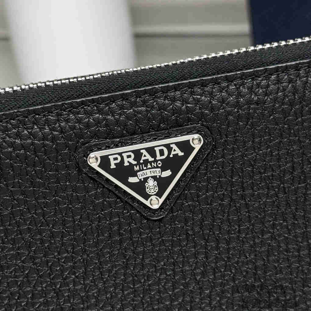 Prada New Single Zipper Wallet 2ML317 Triangle Metal Logo Shoulder Bag Fashion 12 Card Slots3 Bill Compartments 9A Mirror Quality Luxury Design 20cm