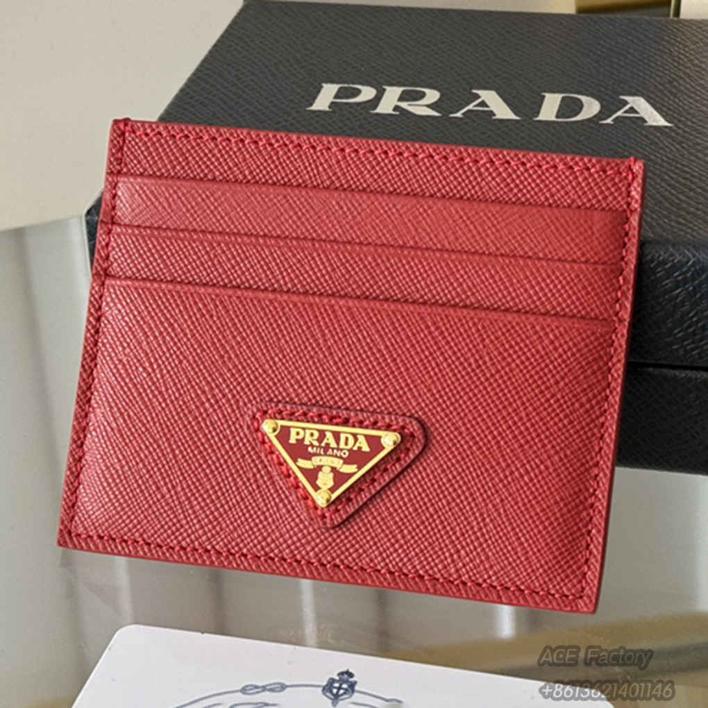 PRADA Classic Women's Card Holder 1MC025 Fashion Wallet Purse 9A Mirror Quality Luxury Design 10 cm