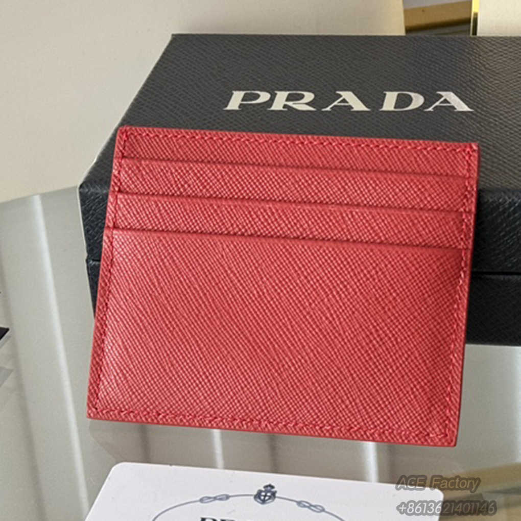 PRADA Classic Women's Card Holder 1MC025 Fashion Wallet Purse 9A Mirror Quality Luxury Design 10 cm