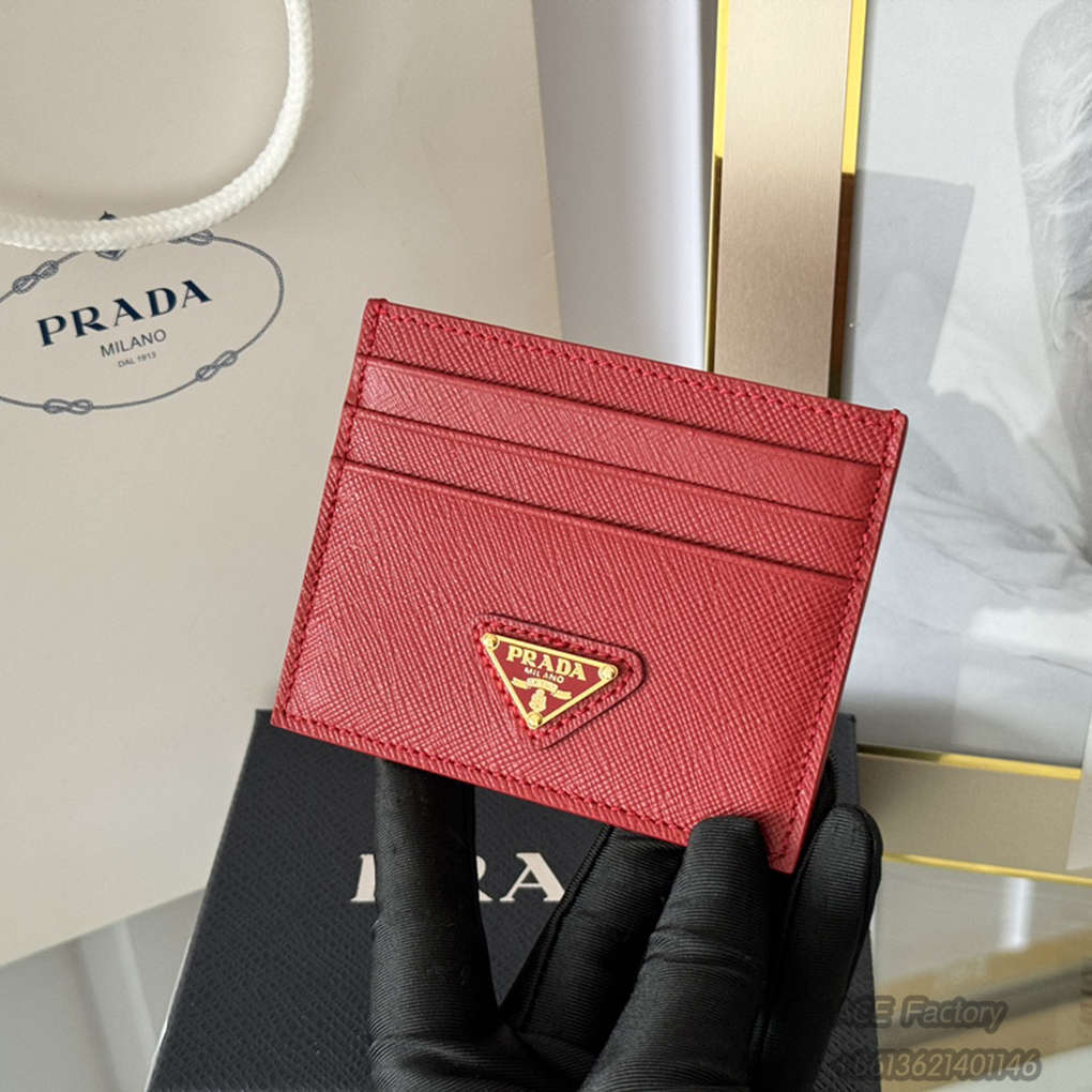 PRADA Classic Women's Card Holder 1MC025 Fashion Wallet Purse 9A Mirror Quality Luxury Design 10 cm