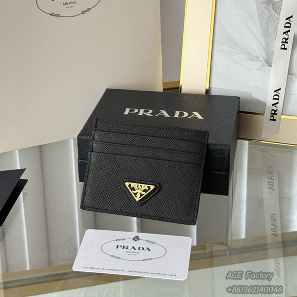 PRADA Classic Women's Card Holder 1MC025 Fashion Wallet Purse 9A Mirror Quality Luxury Design 10 cm