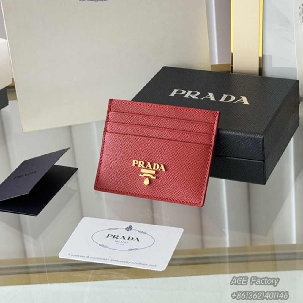 PRADA Classic Women's Card Holder 1MC025 Fashion Wallet Purse 9A Mirror Quality Luxury Design 10 cm