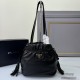 Prada Lucky Bag Drawstring Bucket Handbag 1BG541 Sheepskin Tassel Triangle Metal Logo Handbag Fashion 9A Mirror Quality Luxury Design 24cm