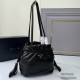 Prada Lucky Bag Drawstring Bucket Handbag 1BG541 Sheepskin Tassel Triangle Metal Logo Handbag Fashion 9A Mirror Quality Luxury Design 24cm