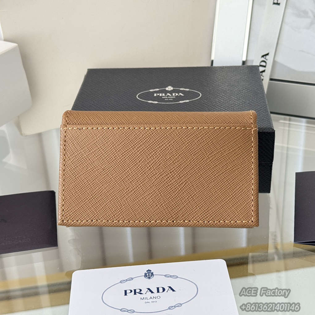 PRADA Classic Card Holder 1MC122 Fashion Wallet   Purse 9A Mirror Quality Luxury Design 11 cm