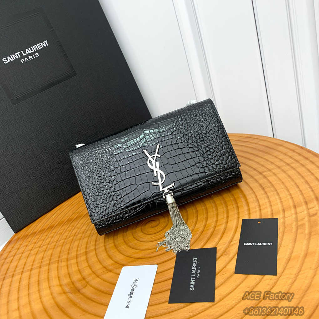 YSL Tassel Chain Shoulder Bag 377829 Kate Handbag Crossbody Casual Fashion 9A Quality Luxury Designer Mirror Quality 24cmm