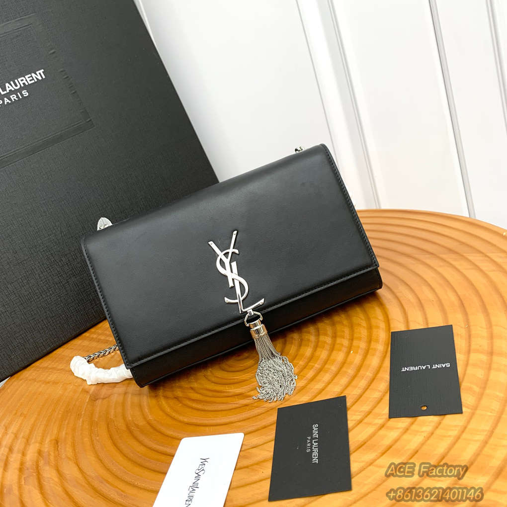 YSL Tassel Chain Shoulder Bag 377829 Kate Handbag Crossbody Casual Fashion 9A Quality Luxury Designer Mirror Quality 24cmm