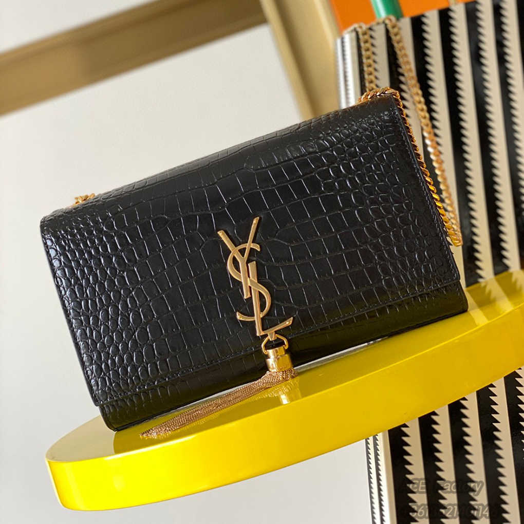 YSL Tassel Chain Shoulder Bag 377829 Kate Handbag Crossbody Casual Fashion 9A Quality Luxury Designer Mirror Quality 24cmm