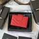 YSL Mini Coin Accordion Purse Card Holder Wallet 607907 Casual Fashion 9A Quality Luxury Designer Mirror Quality 10cm