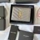 YSL Short Wallet Casual Fashion Caviar Genuine Leather Y Shape Embroidery 530841 Coin Purse Card Holder Purse 9A Quality Luxury Designer Mirror Quality 11cm