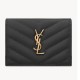 YSL Short Wallet Casual Fashion Caviar Genuine Leather Y Shape Embroidery 530841 Coin Purse Card Holder Purse 9A Quality Luxury Designer Mirror Quality 11cm