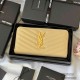 YSL Long Zip Wallet Casual Fashion Caviar Genuine Leather Y-Shaped Embroidery Coin Purse Card Holder Purse 9A Quality Luxury Designer Mirror Quality 19cm