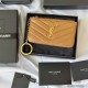 YSL Caviar Zip Coin Purse Key Ring Wallet Card Holder 438386 Purse 9A Quality Luxury Designer Mirror Quality 13cm