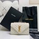 YSL Enveloppe Chain Shoulder Bag Grained Caviar Genuine Leather 600195 Handbag Crossbody   Casual Fashion 9A Luxury Designer Mirror Quality 21cm