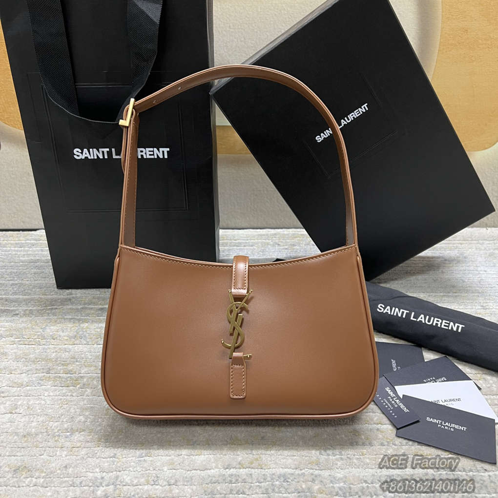 YSL Le5A7 Underarm  Woman Shoulder Bags Genuine Leather Handbag 657228  Bag Casual Fashion 9A Luxury Designer Mirror Quality 23cm