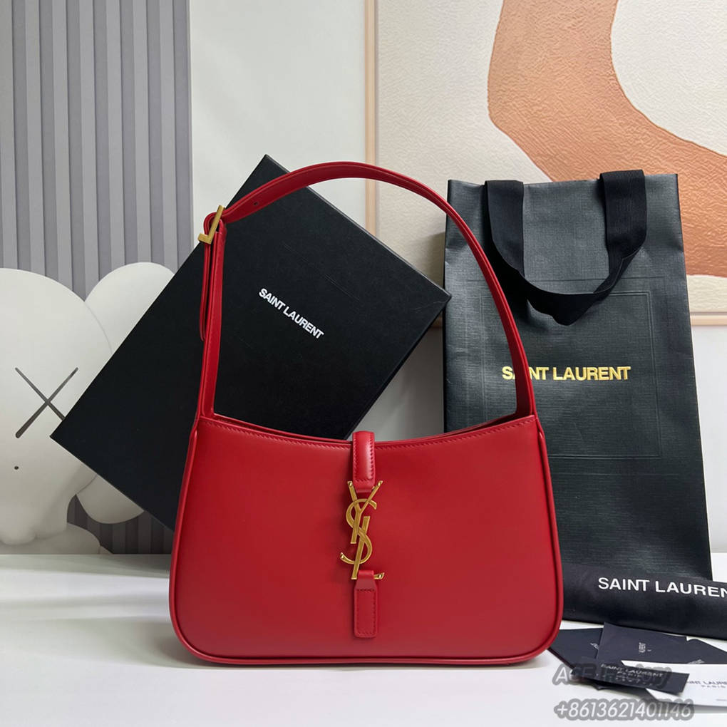 YSL Le5A7 Underarm  Woman Shoulder Bags Genuine Leather Handbag 657228  Bag Casual Fashion 9A Luxury Designer Mirror Quality 23cm