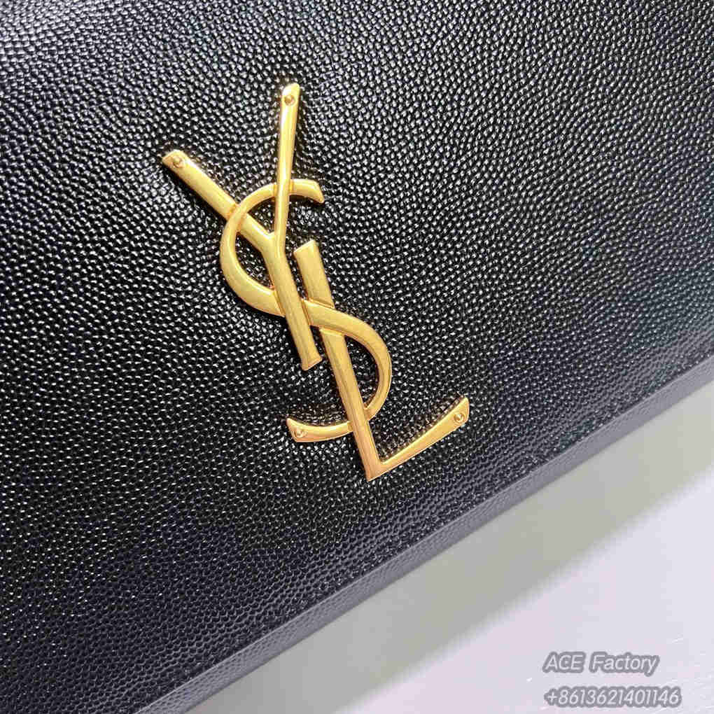 YSL KATE Medium Grain Embossed Leather Handbag LEATHER Chain Shoulder Bag Genuine Leather Handbag 364021 Crossbody Bag Casual Fashion 9A Luxury Designer Mirror Quality 24cm