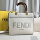 Fendi Sunshine Tote Shopping  Roma Shoulder Bag   Calfskin  Handbag Casual Fashion Luxury Designer Mirror Quality 25cm