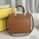 Fendi Sunshine Tote Shopping  Roma Shoulder Bag   Calfskin  Handbag Casual Fashion Luxury Designer Mirror Quality 25cm