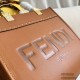 Fendi Sunshine Tote Shopping  Roma Shoulder Bag   Calfskin  Handbag Casual Fashion Luxury Designer Mirror Quality 25cm