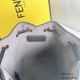 FENDI Mon Tresor Drawstring Bucket Shoulder Bag Embossed FF Logo Calfskin Casual Fashion Handbag Luxury Designer Mirror Quality 12X18X10CM