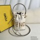 FENDI Mon Tresor Drawstring Bucket Shoulder Bag Embossed FF Logo Calfskin Casual Fashion Handbag Luxury Designer Mirror Quality 12X18X10CM