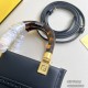 FENDI Mon Tresor Drawstring Bucket Shoulder Bag Embossed FF Logo Calfskin Casual Fashion Handbag Luxury Designer Mirror Quality 12X18X10CM