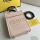 FENDI Mon Tresor Drawstring Bucket Shoulder Bag Embossed FF Logo Calfskin Casual Fashion Handbag Luxury Designer Mirror Quality 12X18X10CM