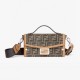 FENDI Baguette Soft Trunk Men's Shoulder Bag FF Eclissi Messenger Bag Casual Fashion Purse Handbag Luxury Designer Mirror Quality 21.5cm