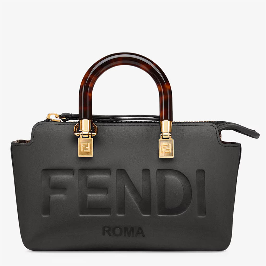 FENDI By The Way Mini Boston Handbag Shoulder Bag ROMA Casual Fashion Handle Tote Luxury Designer Mirror Quality 20cm