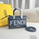 FENDI By The Way Mini Boston Handbag Shoulder Bag ROMA Casual Fashion Handle Tote Luxury Designer Mirror Quality 20cm