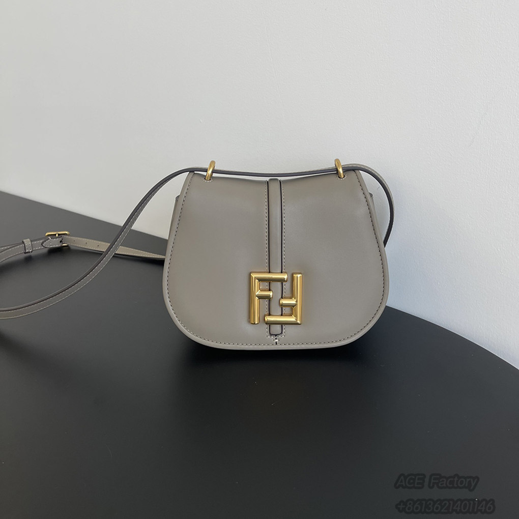 FENDI C'mon Saddle Bag Handbag Shoulder Bag ROMA Casual Fashion Underarm FF Handbag Luxury Designer Mirror Quality 21cm