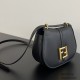 FENDI C'mon Saddle Bag Handbag Shoulder Bag ROMA Casual Fashion Underarm FF Handbag Luxury Designer Mirror Quality 21cm