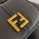 FENDI C'mon Saddle Bag Handbag Shoulder Bag ROMA Casual Fashion Underarm FF Handbag Luxury Designer Mirror Quality 21cm