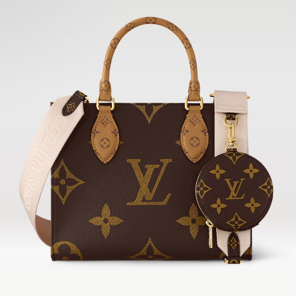 Louis Vuitton Onthego Pm Tote Monogram Reverse Canvas Leather M46373 9a Mirror Quality Version 25cm