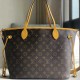 Neverfull Bandouliere Inside Out Louis Vuitton 9A High Quality Mirror Version Monogram Canvas and Striped Fabric Hobo Shopping Bag 31cm  M12707 M12779 