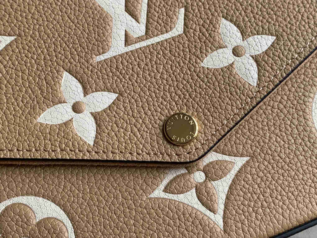 Félicie Pochette Louis Vuitton Monogram Coated Canvas and Genuine Leather Chain Wallet Shoulder Bag 9A Mirror Quality Luxury Design 21cm  M81896 M12754 