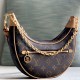 Loop Handbag Nicolas GhesquièRe Croissant Lv Circle Louis Vuitton Luxury Design 9a High Quality Version Monogram Cowhide Embossed Ostrich Pattern Crescent Pea Shoulder Bag  M24846 M81098 