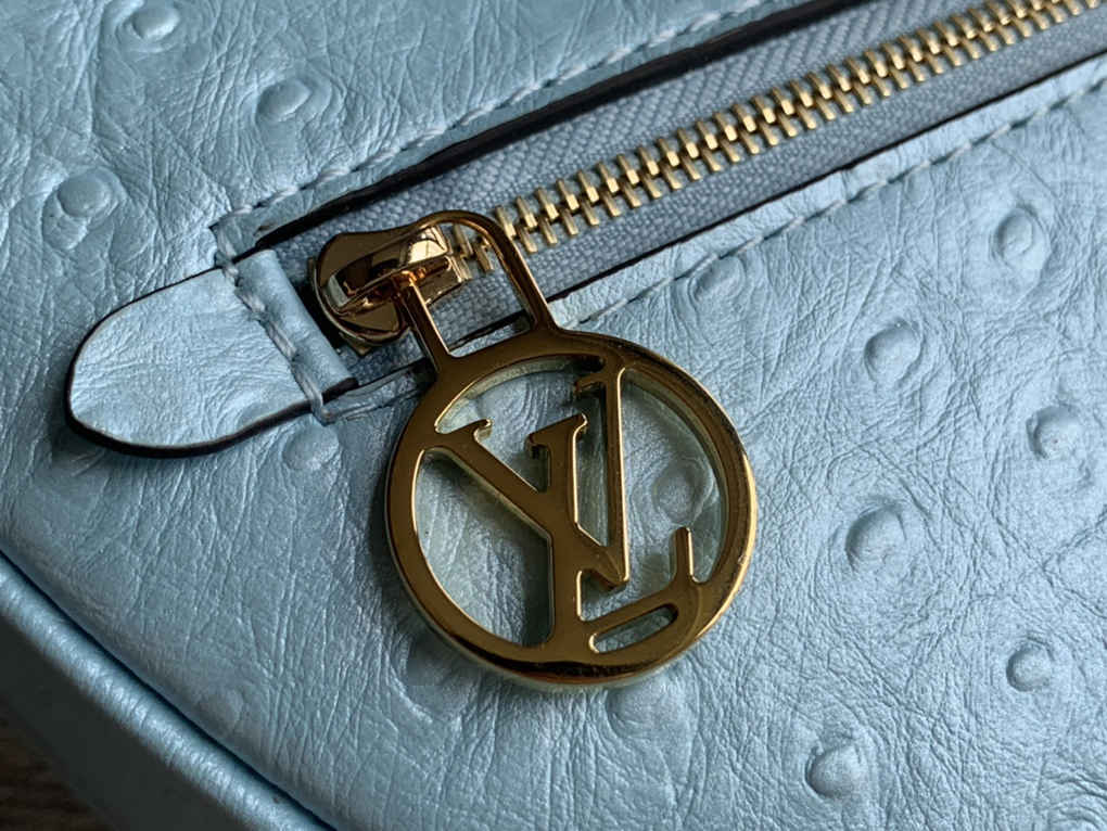 Loop Handbag Nicolas GhesquièRe Croissant Lv Circle Louis Vuitton Luxury Design 9a High Quality Version Monogram Cowhide Embossed Ostrich Pattern Crescent Pea Shoulder Bag  M24846 M81098 