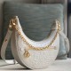 Loop Handbag Nicolas GhesquièRe Croissant Lv Circle Louis Vuitton Luxury Design 9a High Quality Version Monogram Cowhide Embossed Ostrich Pattern Crescent Pea Shoulder Bag  M24846 M81098 