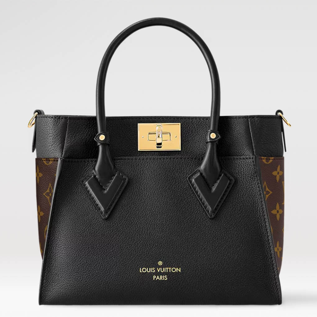 On My Side PM and MM Tote Bags Soft Calfskin M57728 M53826 Classic Monogram Coated Canvas and Calfskin Shoulder Crossbody Handbag Elbow Louis Vuitton Luxury Designer 9A Mirror Quality 